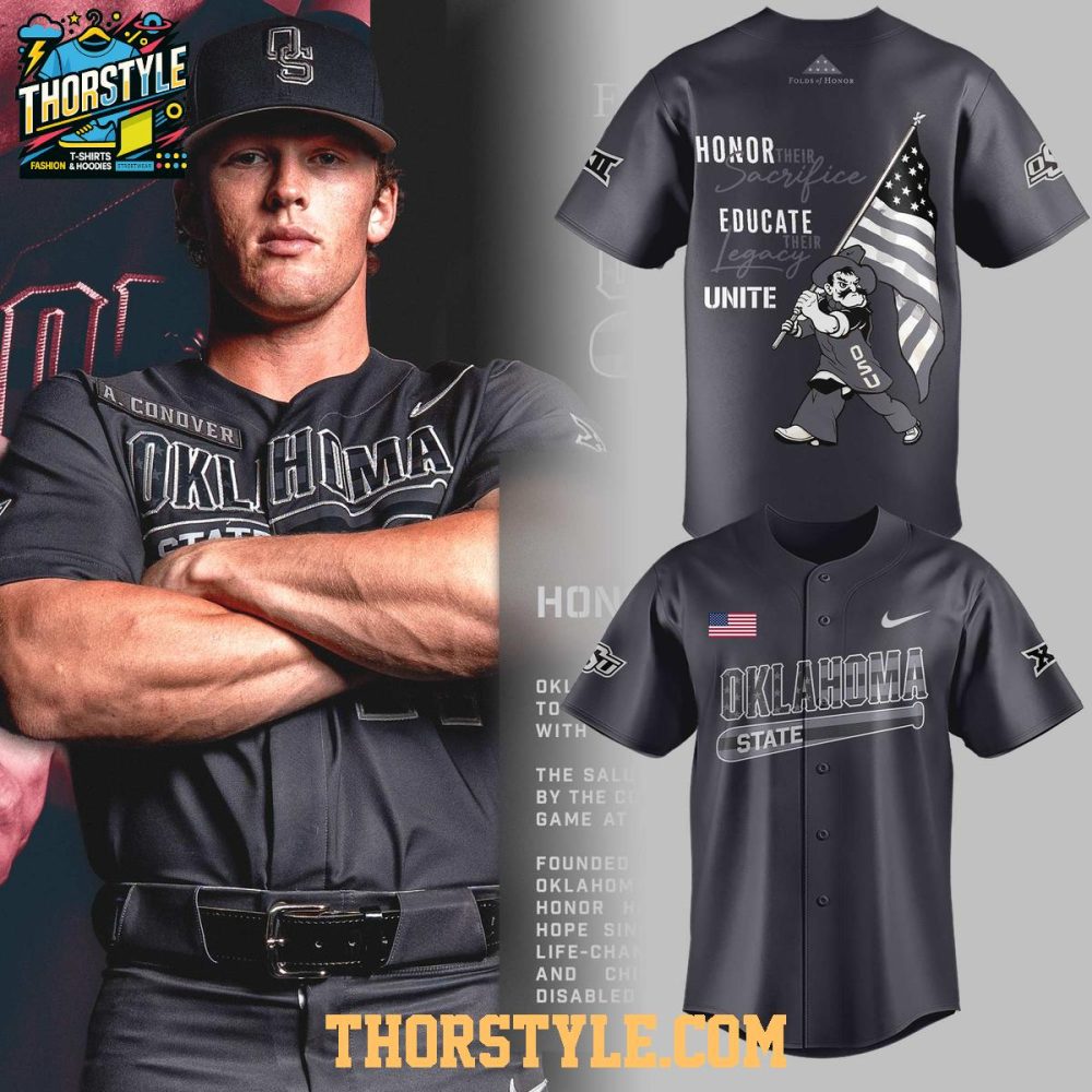 Oklahoma State Cowboys Folds Of Honor 2026 Night Baseball Jersey