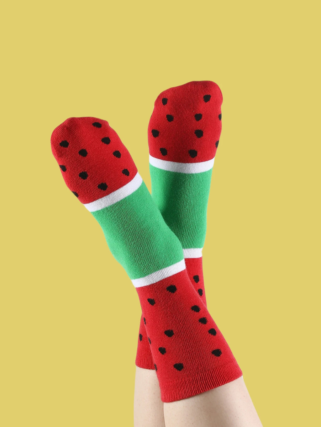 4 pair of mid-calf unisex socks in a novelty ice cream design, a unique and interesting festive gift.
