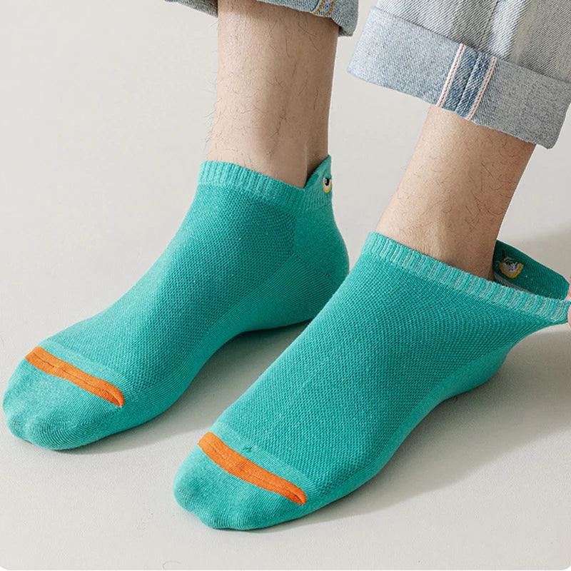 10 Pairs Man Short Socks Summer Thin Breathable Comfortable Ankle Socks Athletic Fashion Casual Sport Boat Low-Cut Women Socks