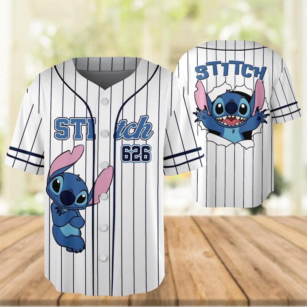 Stitch Baseball Jersey - Cute Cartoon Character Athletic Shirt For Fans